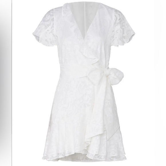 Tanya Taylor White Floral Bianka Silk Dress 6 RTR - Picture 6 of 14